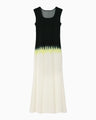Gradation Shibori Dyed Dress - green