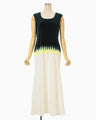 Gradation Shibori Dyed Dress - green