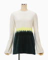Gradation Shibori Dyed Top - green