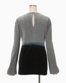Gradation Shibori Dyed Top - navy