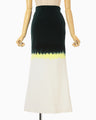 Gradation Shibori Dyed Skirt - green