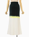 Gradation Shibori Dyed Skirt - green