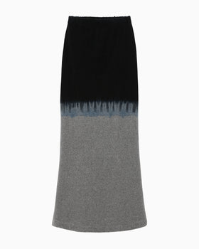 Gradation Shibori Dyed Skirt - navy