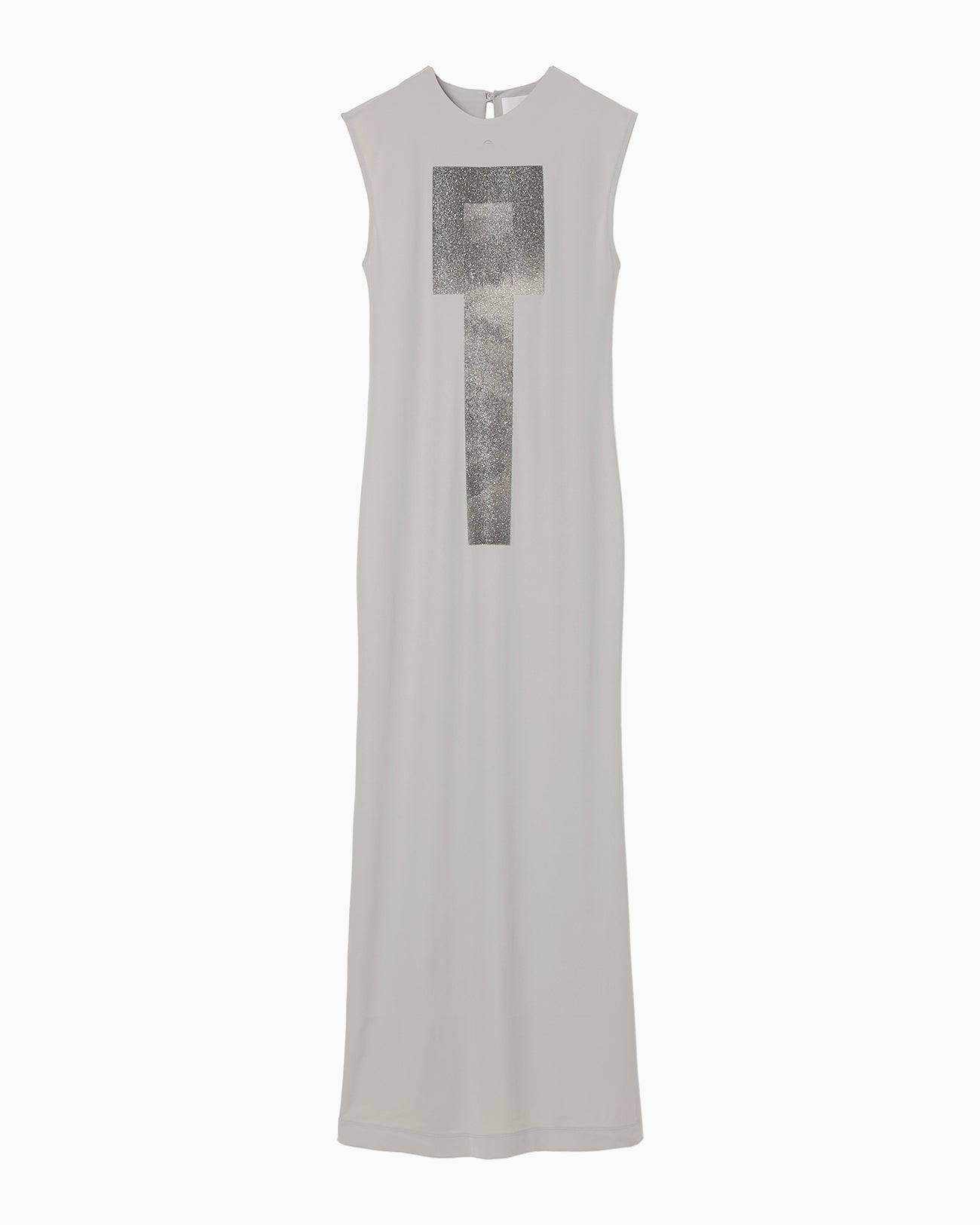 Glass Beads Printed Dress - grey - Mame Kurogouchi