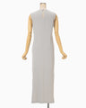 Glass Beads Printed Dress - grey