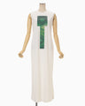 Glass Beads Printed Dress - white