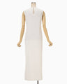 Glass Beads Printed Dress - white