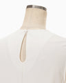 Glass Beads Printed Dress - white