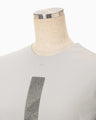 Glass Beads Printed Short Sleeve Top - grey