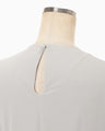 Glass Beads Printed Short Sleeve Top - grey
