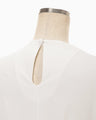 Glass Beads Printed Short Sleeve Top - white