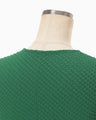 Shirring Jersey Jacquard Sleeveless Dress - green