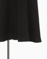 Shirring Jersey Jacquard Long Sleeve Dress - black