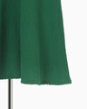Shirring Jersey Jacquard Long Sleeve Dress - green