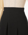 Shirring Jersey Jacquard Pleats Skirt - black