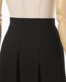 Shirring Jersey Jacquard Pleats Skirt - black