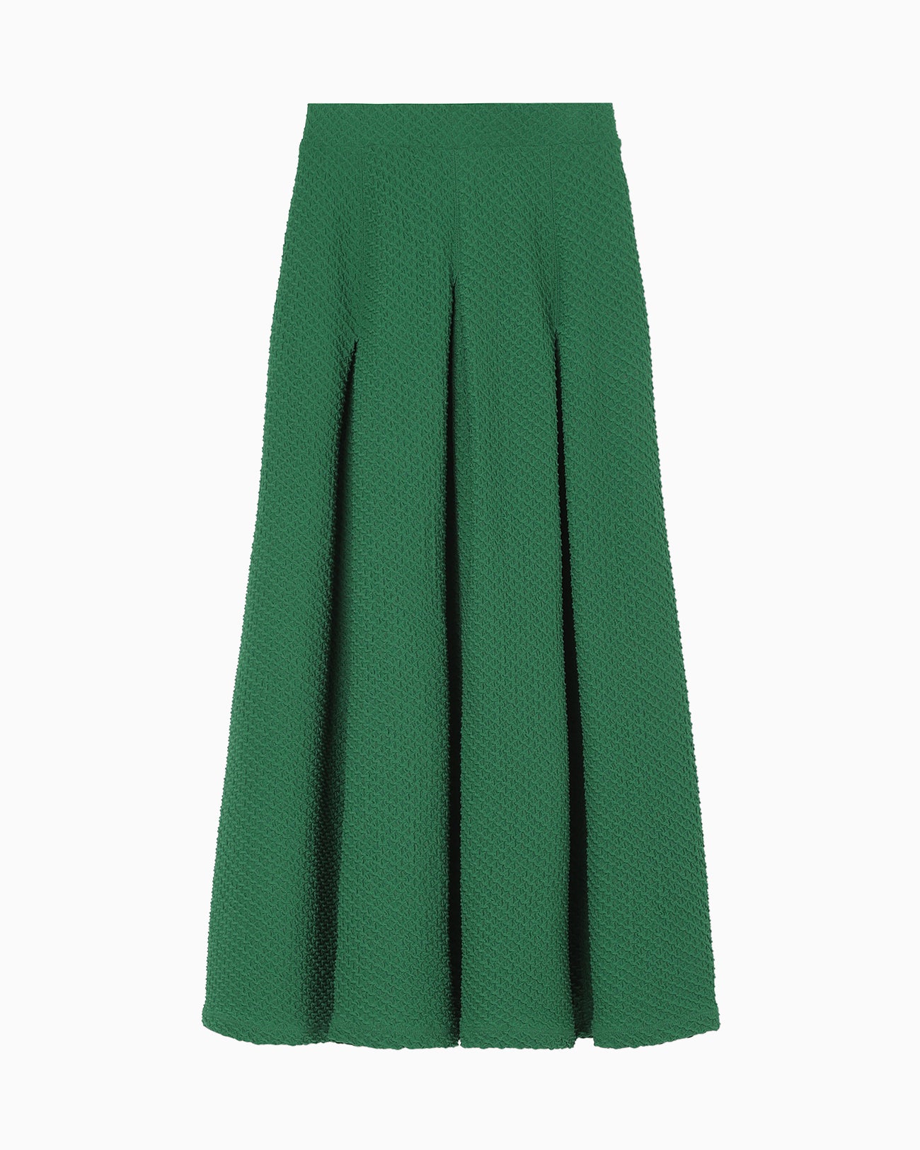 スカート Mame Kurogouchi Shirring Jersey Jacqua Shirring Jersey Jacquard Pleats Skirt - green - Mame Kurogouchi