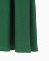Shirring Jersey Jacquard Pleats Skirt - green