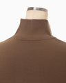 Landscape Embroidery Half Zipped Sweatshirt - brown