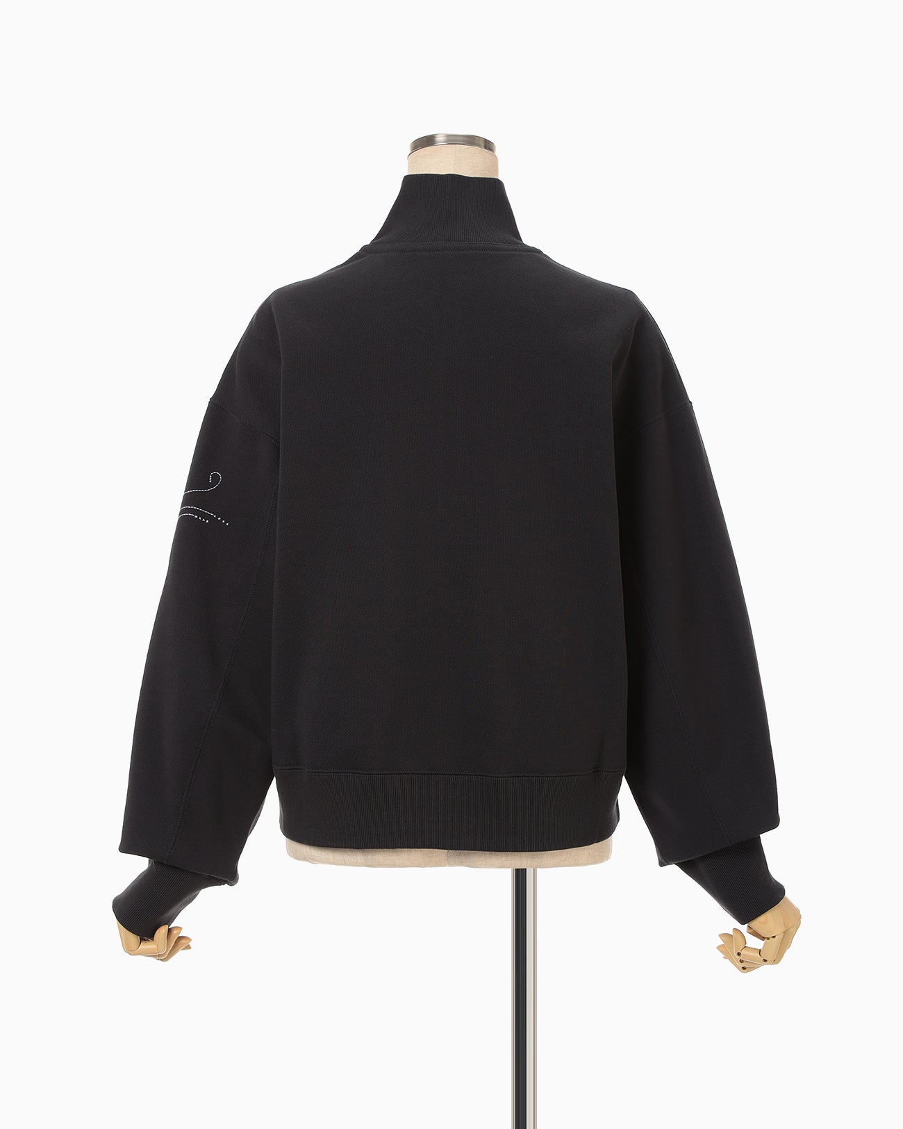 Landscape Embroidery Half Zipped Sweatshirt - navy - Mame Kurogouchi