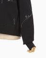 Landscape Embroidery Half Zipped Sweatshirt - navy
