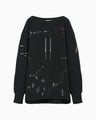 Landscape Embroidery Sweatshirt - black