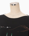 Landscape Embroidery Sweatshirt - black