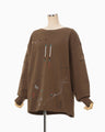 Landscape Embroidery Sweatshirt - brown