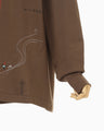 Landscape Embroidery Sweatshirt - brown