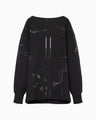 Landscape Embroidery Sweatshirt - navy
