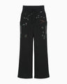 Landscape Embroidery Sweat Trousers - black