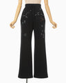 Landscape Embroidery Sweat Trousers - black
