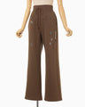 Landscape Embroidery Sweat Trousers - brown