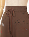 Landscape Embroidery Sweat Trousers - brown