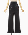 Landscape Embroidery Sweat Trousers - navy
