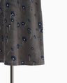 Velour Jersey Floral Dress - grey