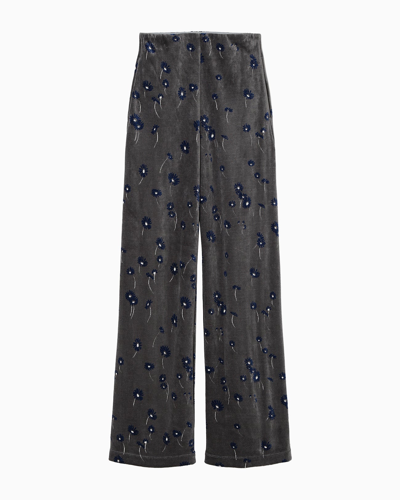 Velour Jersey Floral Trousers - grey - Mame Kurogouchi