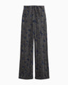 Velour Jersey Floral Trousers - grey