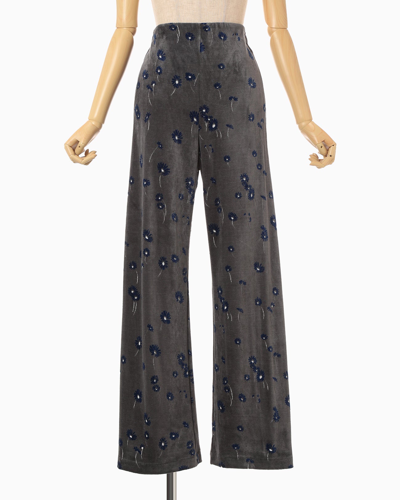 Velour Jersey Floral Trousers - grey - Mame Kurogouchi