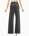 Velour Jersey Floral Trousers - grey