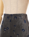 Velour Jersey Floral Trousers - grey
