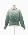 Floral Jacquard Graphic Knit Cardigan - green
