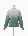 Floral Jacquard Graphic Knit Cardigan - green