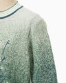 Floral Jacquard Graphic Knit Cardigan - green