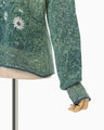 Floral Jacquard Graphic Knit Cardigan - green