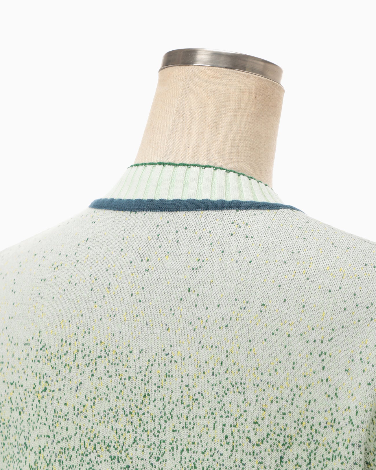 Floral Jacquard Graphic Knit Cardigan - green - Mame Kurogouchi