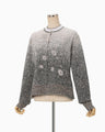 Floral Jacquard Graphic Knit Cardigan - purple