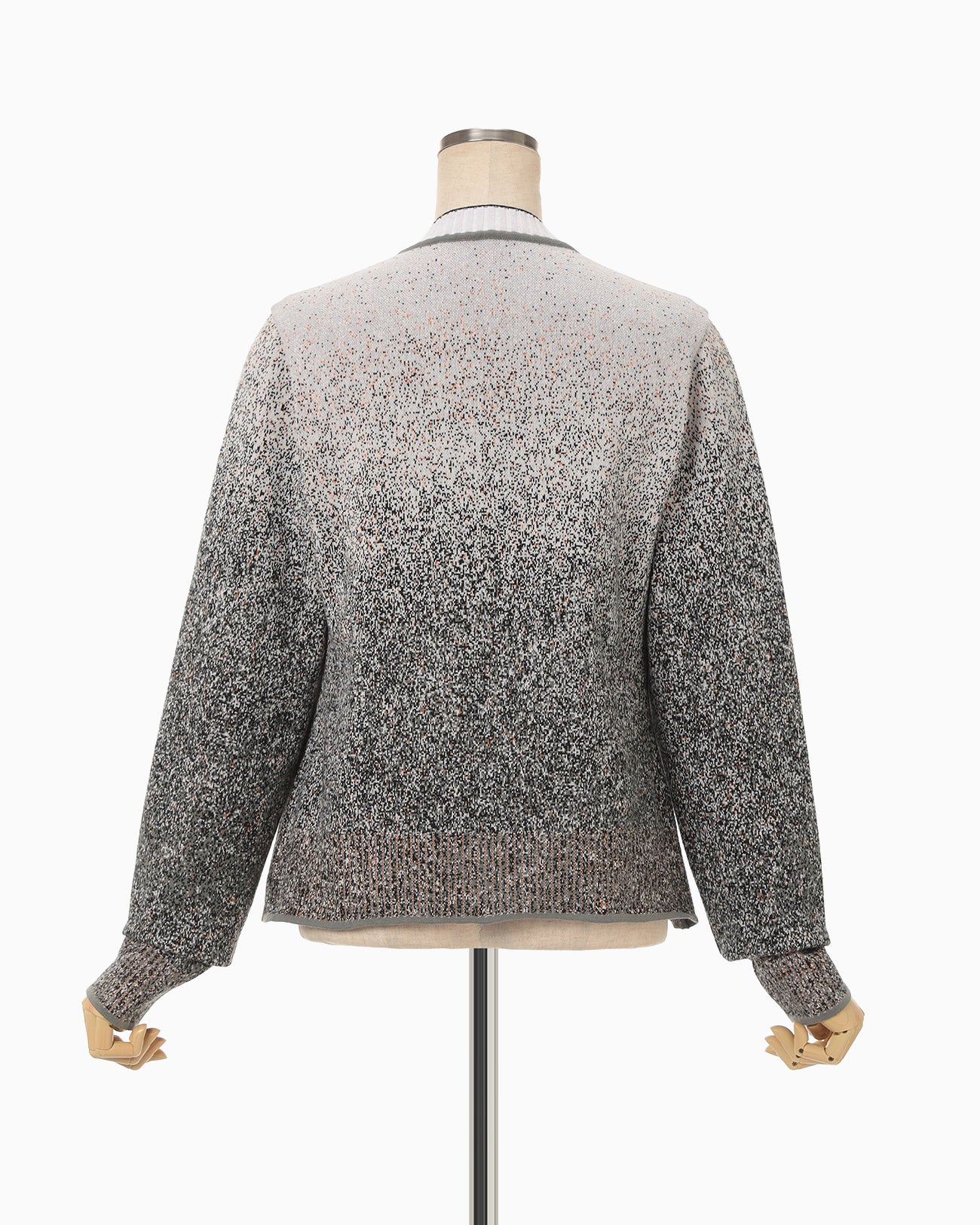 Floral Jacquard Graphic Knit Cardigan - purple - Mame Kurogouchi