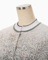 Floral Jacquard Graphic Knit Cardigan - purple