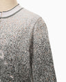 Floral Jacquard Graphic Knit Cardigan - purple